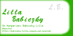 lilla babiczky business card